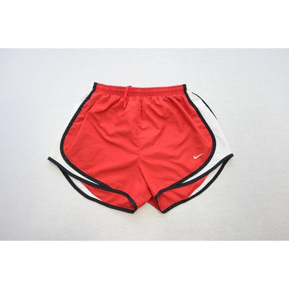 Nike Running Gym Shorts Dri Fit Performance Red Lined Womens Size Medium - Picture 1 of 5